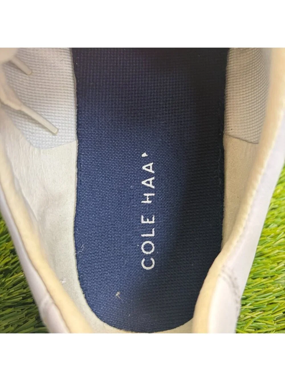 Cole Haan Grand Reagan Mens Size 13 White Casual Classic Leather Oxford Shoes
